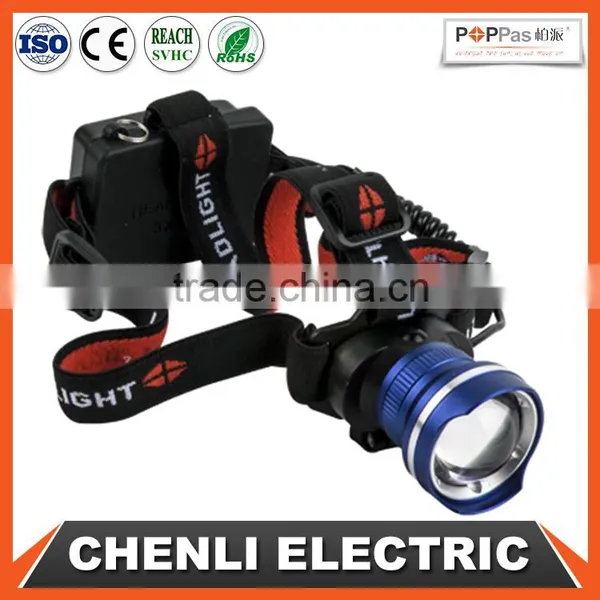 Poppas T85 Xml-t6 10W 3AA Battery Operated Zoom Ultra Bright Headlamp photo-2