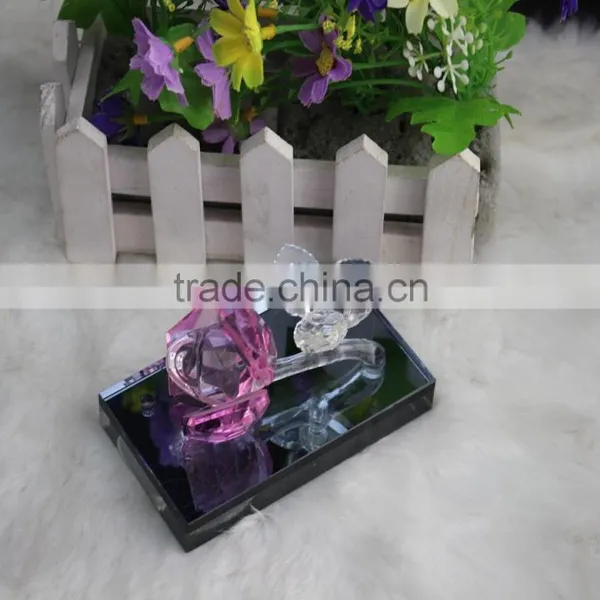 Factory Directly Sale Hot Seller High Quality Crystal Rose With Base Togther for Hot Selling Quality Choice photo-2
