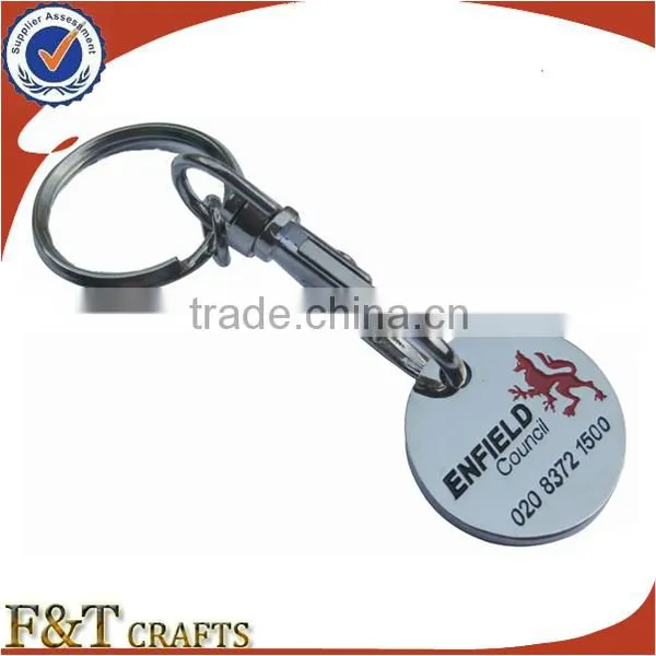 Supermarket Cart Pound Trolley Token Coin Keyring With Custom Printing Logo photo-4