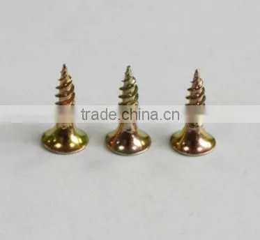 Yellow Zinc Cross Recessed Countersunk Head Tapping Screws DIN7982 photo-2