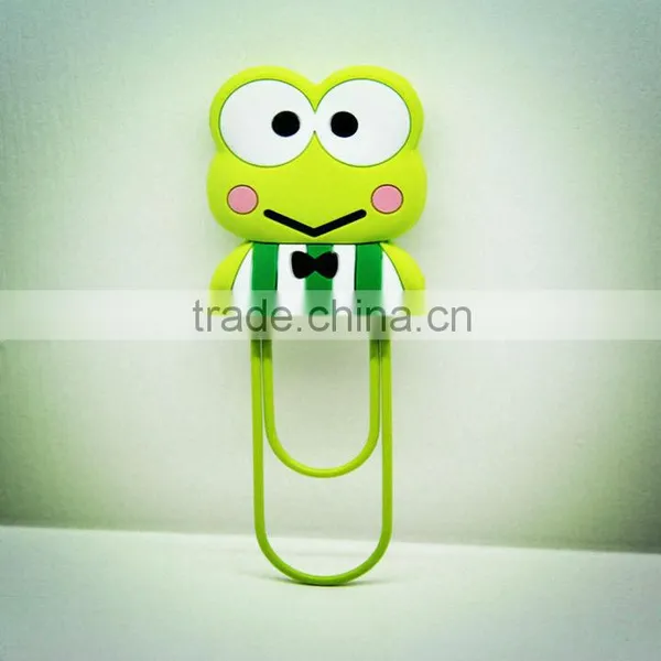 The most cute Dongguan factory manufacture frog design silicone bookmark