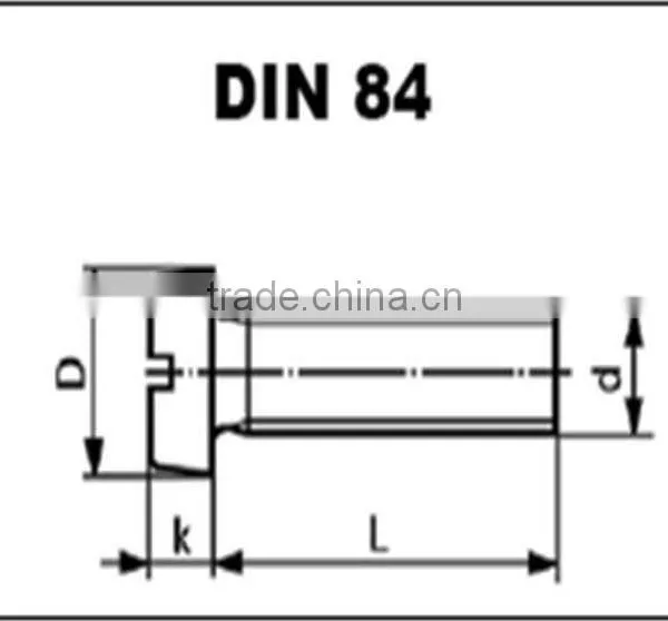 Brass Din 84 hexagonal bolts