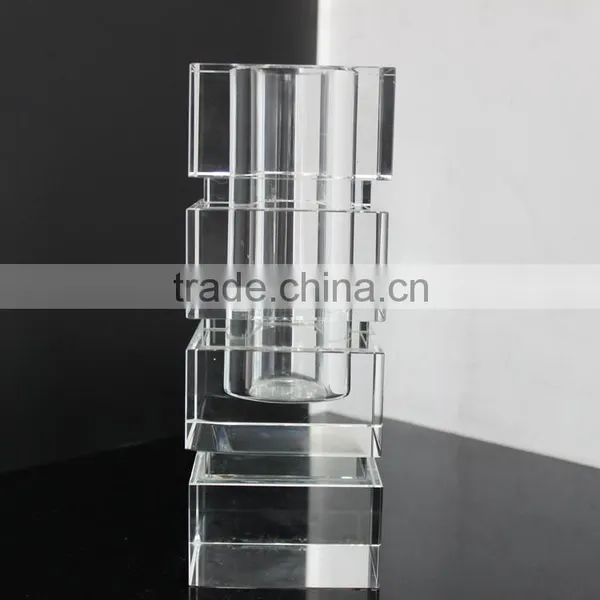 Chinese Clear Crystal Flower Vase photo-4