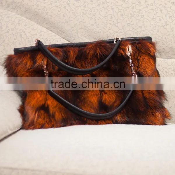 2015 Hign Quality Fox Fur Bags Handbag for Young Girls photo-5