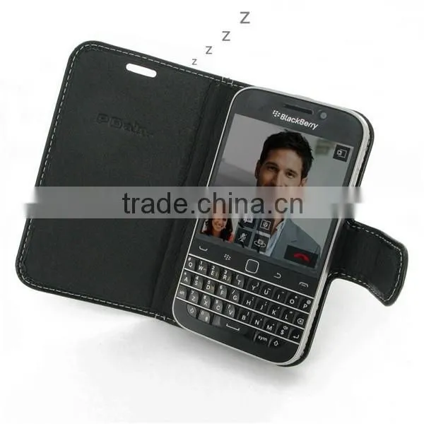 Classic Black PU Leather Stand Case Cover for Blackberry Z30 Case Screen Protector photo-5