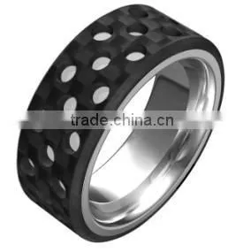Fashion Men Jewelry Gold Ring Tungsten Carbide Ring Titanium Ring photo-3