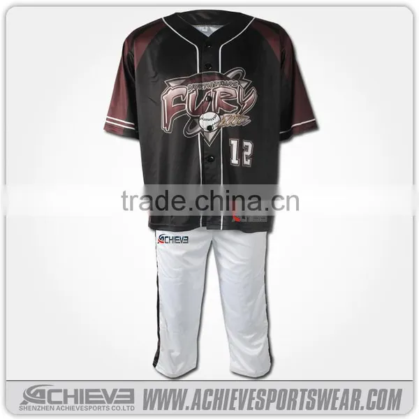 Sublimated Baseball Jersey, Wholesale Blank Baseball T-shirt photo-6