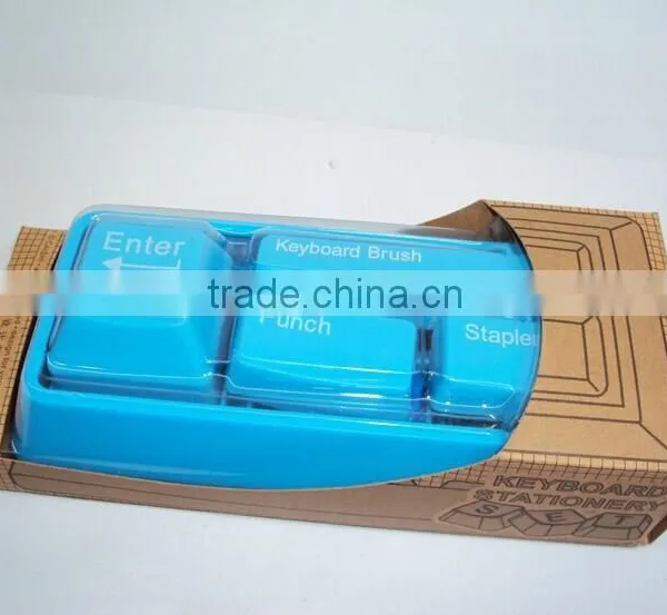 Mini Keyboard Stationery Set With Mini Brush and Mini Stapler photo-5