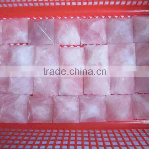 Natural Rose Pink Quartz Crystal Pyramid/crystal Stone Pyramid photo-5
