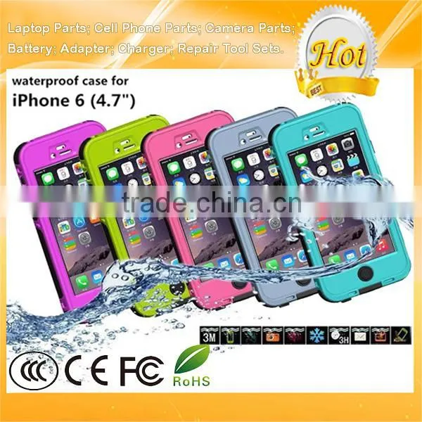 For IPhone6 Waterproof Case Cover With Home Button Green photo-6