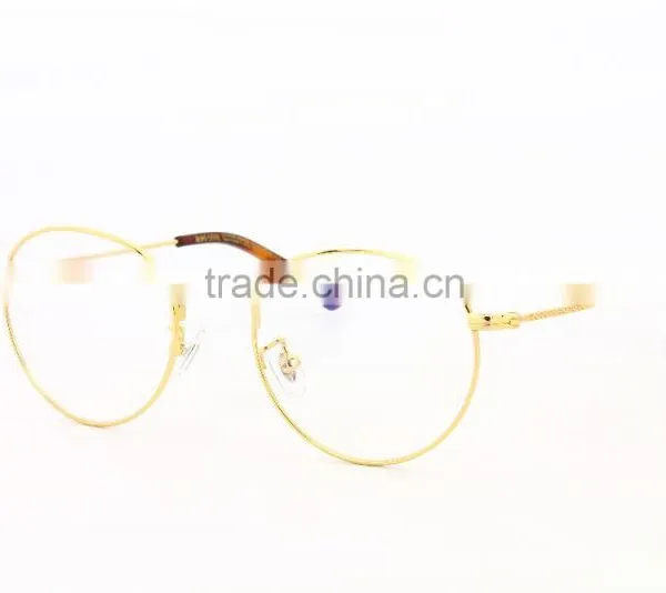 GB103 Simple Vintage Style Round Golden Metal Frame Reading Glasses photo-3