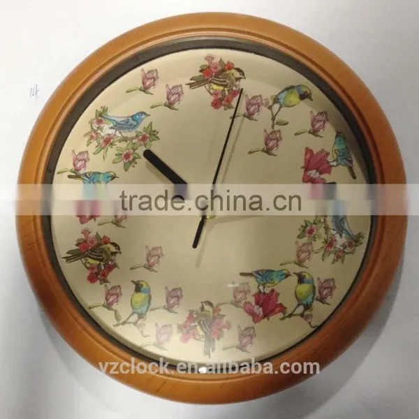 New Design 10 Inch Wall Clock With Bird Sound 2015 photo-3