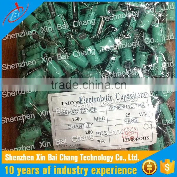 Alumium Electrolytic 1500uf 25V 13x20 Induction Heating Capacitors