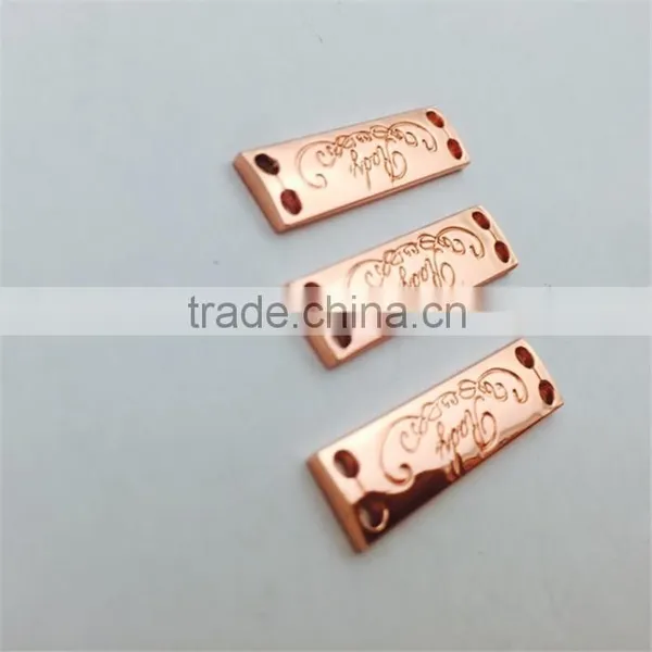 Customized Rose Gold Plating Label Rose Gold Electroplating Processing Label Manufacturing Process photo-3