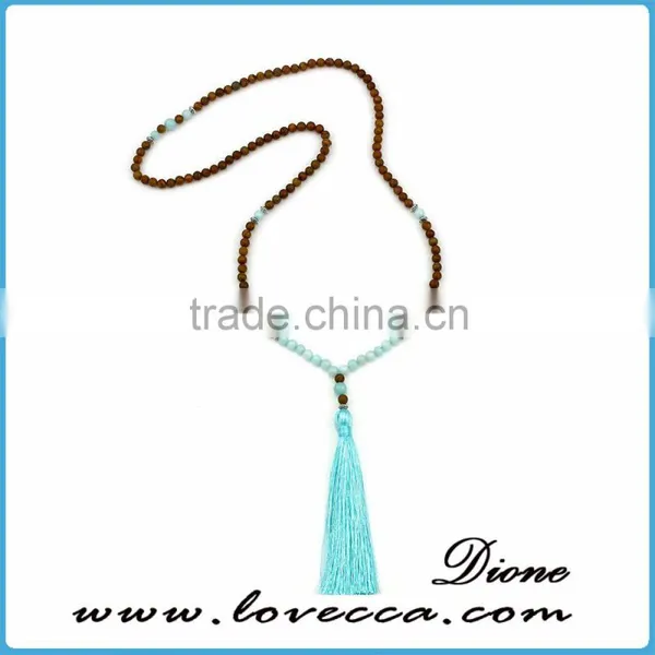 Natural Colorful Beads Tassel Bohemia Style Bohemian Necklace photo-6