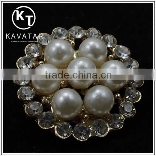 Good Quality Metal Button With Pearl for Clothes photo-2