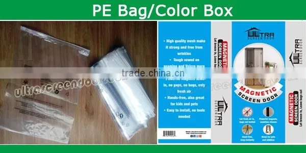 Micro Mesh Strong Magnet Screen Door Curtain With Heat Pressure Seaming photo-5
