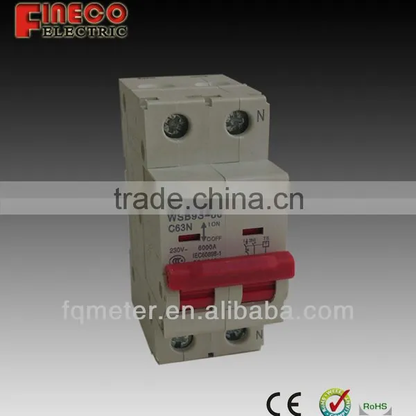 C63-80A Single Phase Smart MCB Switch Used With Prepaid Energy Meter