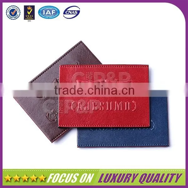 Different Color Real Leather Ebossed Patch for Jeans photo-2