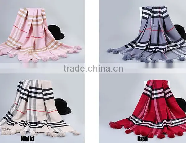 Women's Plaid Blanket Long Shawl Big Grid Winter Warm Lattice Large Scarf Wrap photo-6