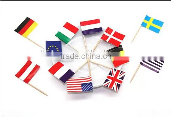 Customized Paper Flag BambooToothpicks,Customized Flag Toothpicks