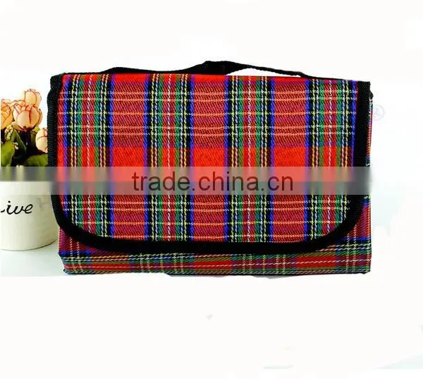 Check Folding Colorful Portable Camping Blanket photo-3