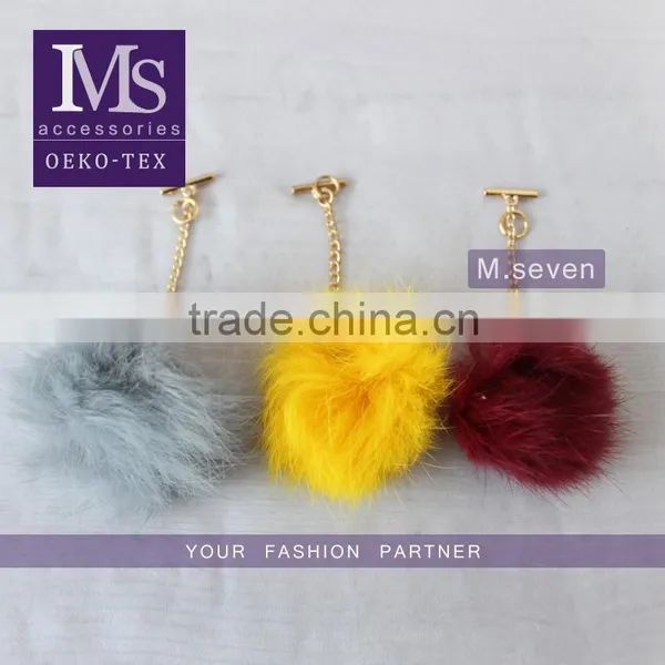 Customized Size Colorful Cute Rabbit Fur Pom Pom Ball for Decoration