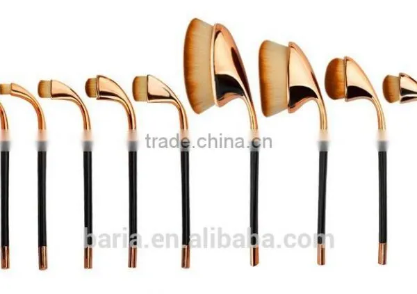 2016 World Best Selling Products Cosmetics Golf Makeup Brushes Free Samples Oval Makeup Brush Set photo-2