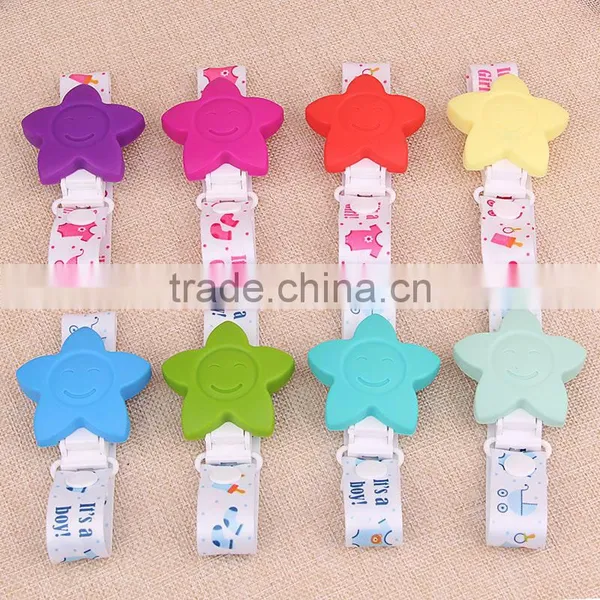 Bulk Sale Handmade Mini Cute Silicone Baby Teething Pacifier Chain Clips photo-4