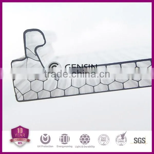 Cheap Price Stable 4-layer Honeycomb U-lock Polycarbonate Sheet for Roofing Width 600mm photo-5