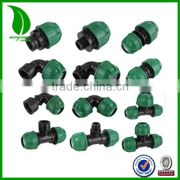 Multi-color PP Compression Fittings for PE Pipe photo-4