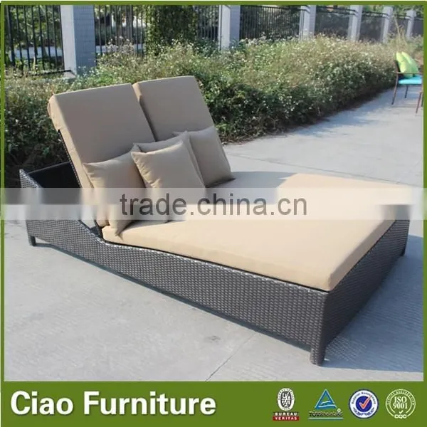 Wicker Furniture Outdoor Double Sun Lounger / Lounge Bed photo-3