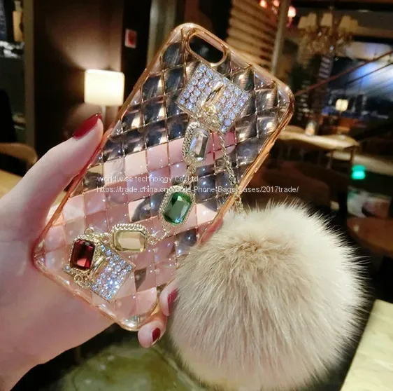 Luxury Diamond Soft Housing Shell Cell Phone Cover Case Silicone Mobile Phone Cases for IPhone7/7Plus/6/6s/6plus/6splus photo-3