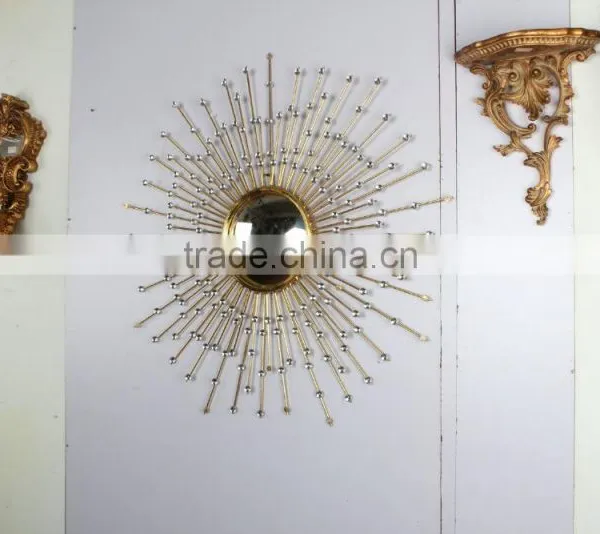 Antique Gold Starburst Wall Mirror for Home Decor photo-3