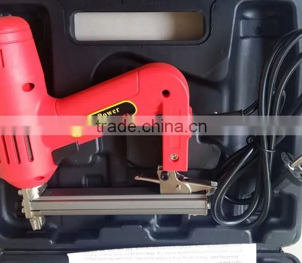 1500w 1013J Lower Noise Handheld Electric Floor Brad Nailer Crown Stapler Portable Electric Nail Gun photo-5