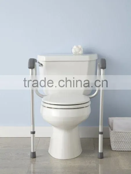 Adjustable Metal White Stand Alone Toilet Safety Rails photo-6