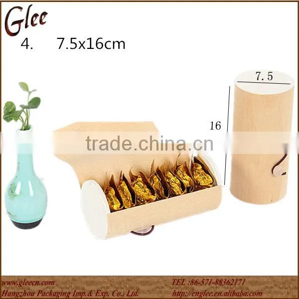 Round Tea Box Wood Gift Box photo-5