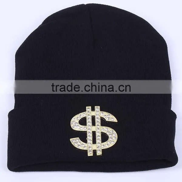 Fashion Hot Drilling CC Winter Beanies With Rhinestone photo-4