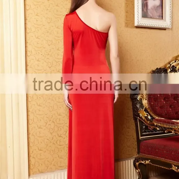 New Arrival Comfortable One Sleeve Side Slit Cocktail Dress photo-6