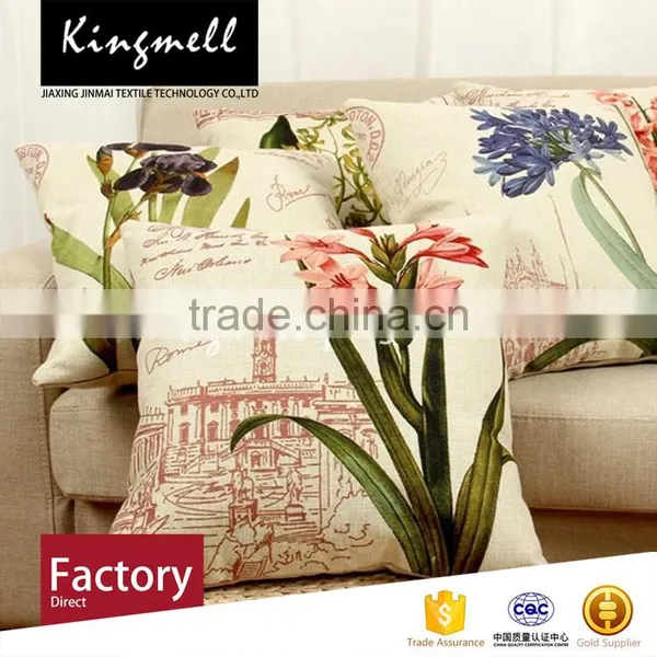 Customized Linen Sofa Cushions With Digital Printing Covers photo-2