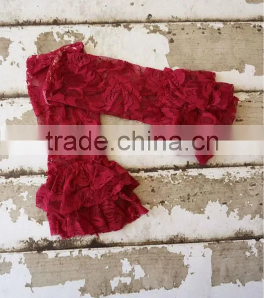 Baby Leg Warmer Lace Fabric Rose Pattern Legging Ruffles Clothing Wholesale photo-6