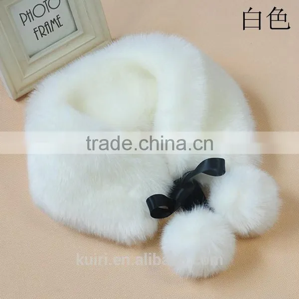 New Womens Stylish Lovely Faux Fur Scarf Scarves Neck Warmer Wraps Collar With Strips Shawl Wholesale Price photo-4