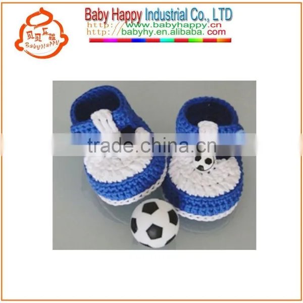 Football Blue Handmade Crochet Baby Dress