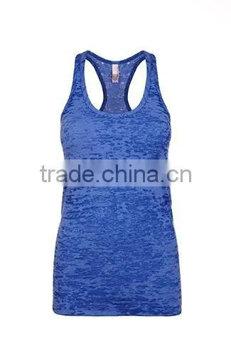 Next Level Apparel Ladies' Burnout Racerback Tank Top - Made From Pre-shrunk 65% Polyester and 35% Cotton. Comes With Your Logo. photo-6