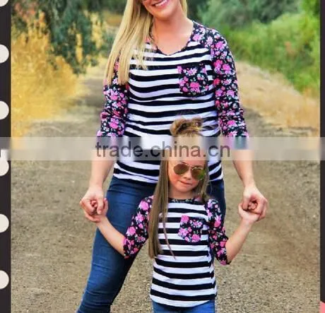 Mommy and me Tops I Nice Kids Wear Plain Cotton Ruffle Raglan Shirt photo-2