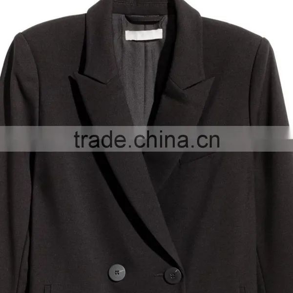 Double-breasted Jacket Ladies Office Uniform Casual Business Suit photo-3
