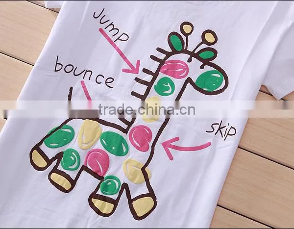 Oem Factory Women Foaming Print Round Neck t Shirt photo-3