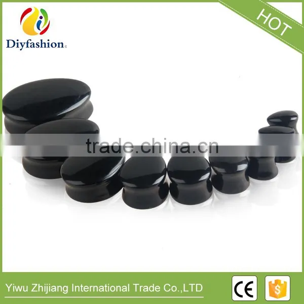 Fashion 7 Colors 5mm to 25mm Stone Drop Shape Ear Plug photo-5
