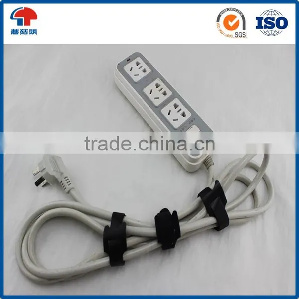 Thin Adjustable Hook & Loop Cable Ties For Data Room Telecom Cable Management photo-3