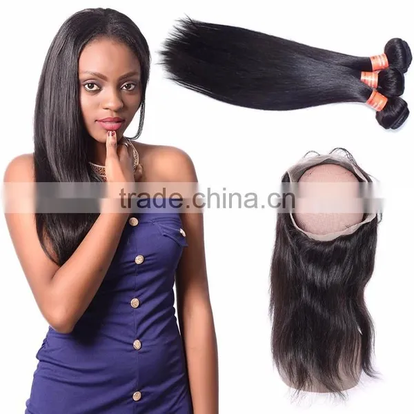 New Style 360 Lace Band Frontal 22*4 Brazilian Virgin Hair Human Hair Lace Band Frontal Closure Bleached Konts photo-4